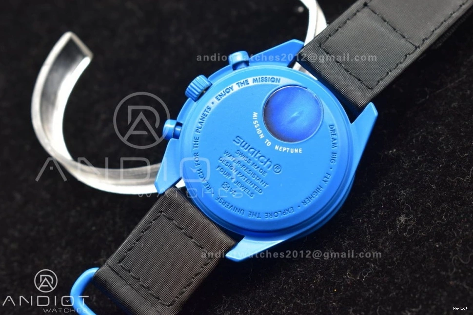 Reliable 1179 Moonwatch Omega Strap Neptune Nylon on x Mission to Swatch Quartz Bioceramic 0717